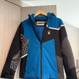 Kids Spyder Blue and Black Ski Jacket